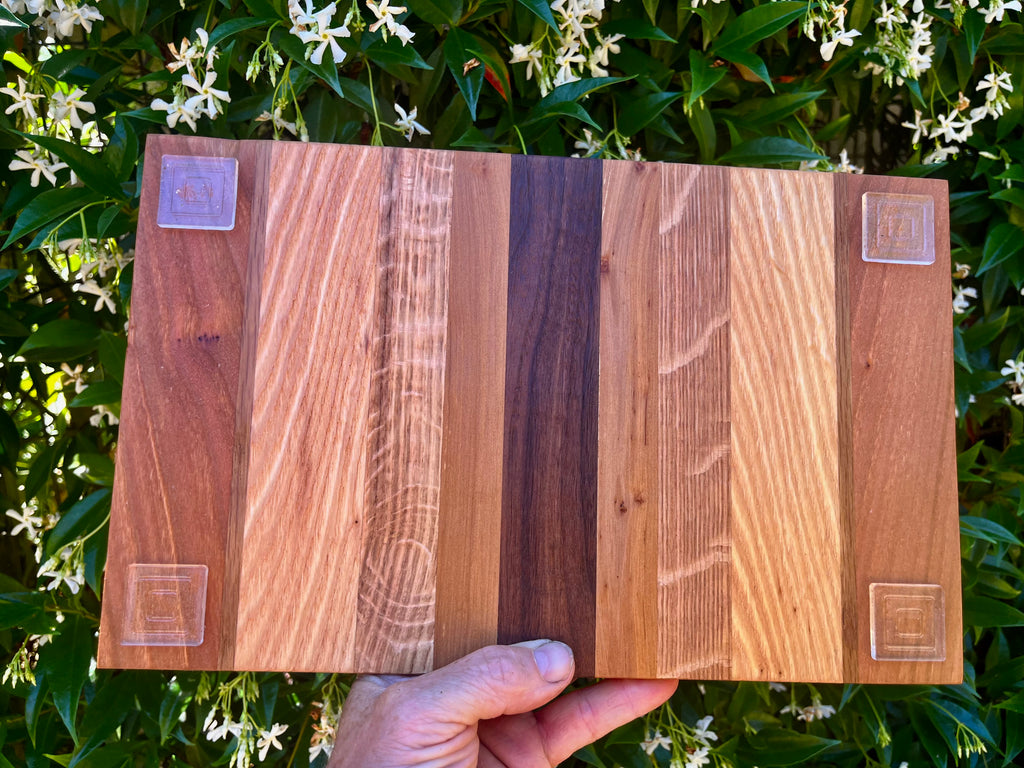 Handmade Face Grain Cutting Board – Walnut, Oak & Cherry | Locally Grown Gifts