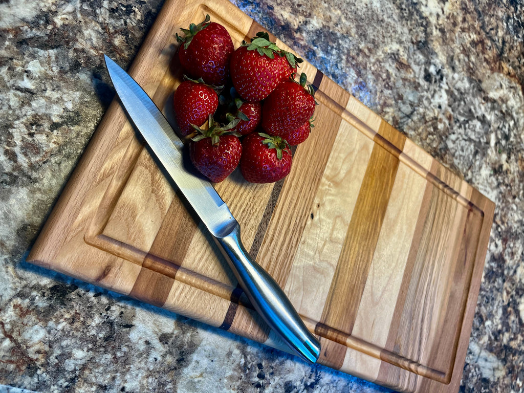 Handmade Face Grain Cutting Board – Cherry, Oak, Maple, Walnut & Sapele | Locally Grown Gifts