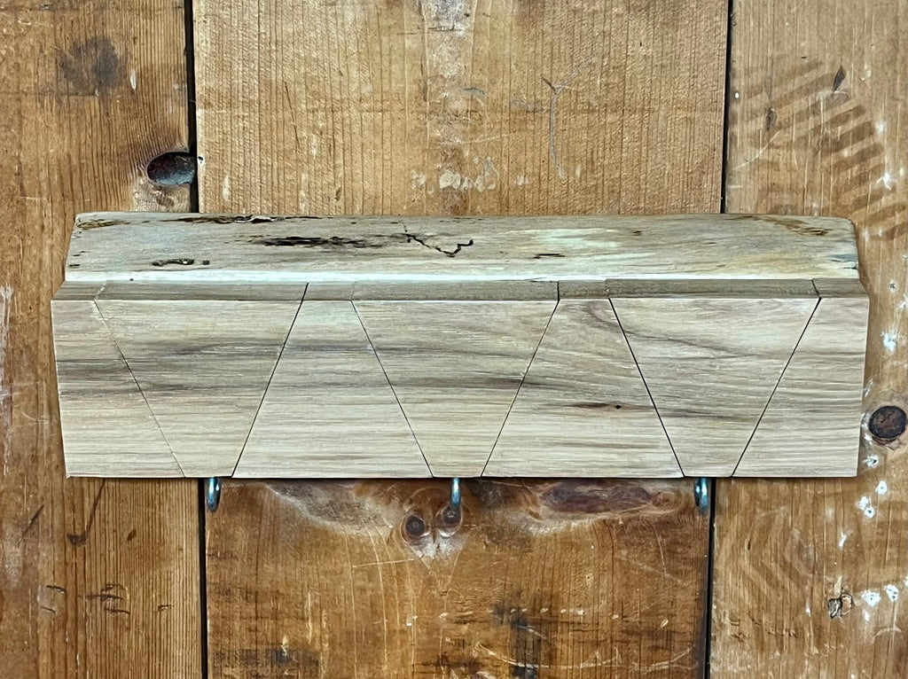 Hidden Hook Wall Rack – Handmade Plum Wood Coat & Key Organizer