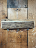 Hidden Hook Wall Rack – Handmade Walnut & Live Edge Plum Coat & Key Organizer