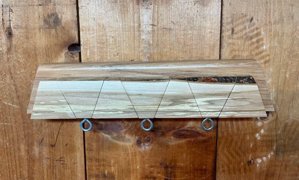 Hidden Hook Wall Rack – Live Edge Plum & Cherry Coat & Key Organizer