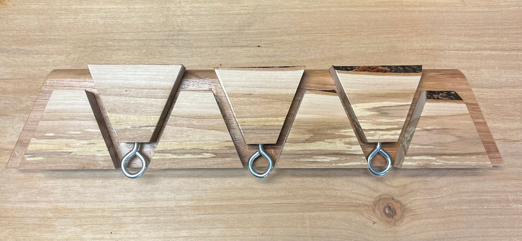 Hidden Hook Wall Rack – Live Edge Plum & Cherry Coat & Key Organizer
