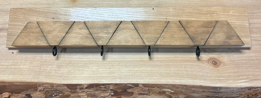 Hidden Hook Wall Rack – Locally Grown Oak & Upcycled Fir Key Organizer