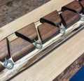 Hidden Hook Wall Rack – Live Edge Heirloom Apple & Upcycled Fir Key Organizer