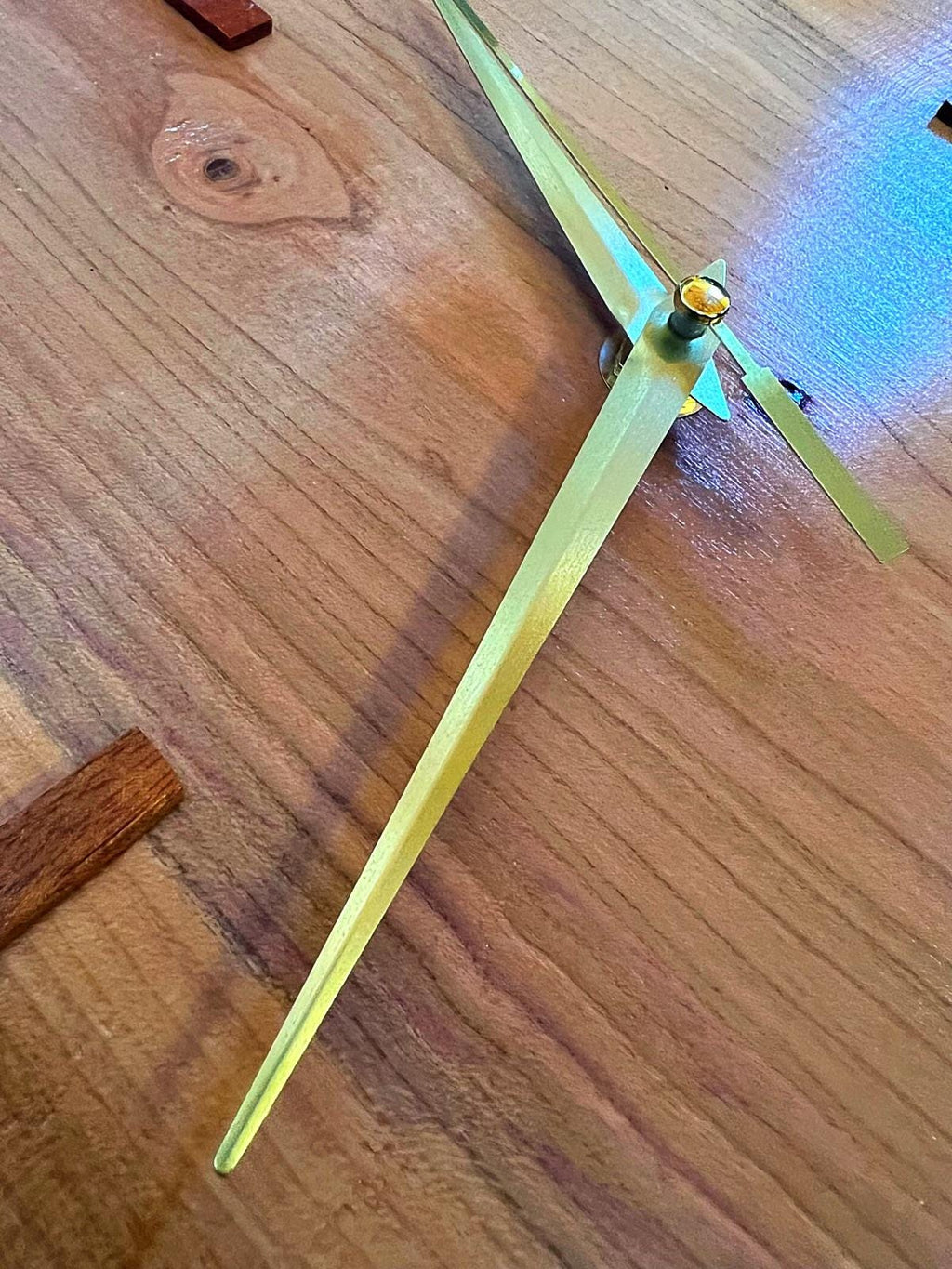 Handmade Live-Edge Plum Wood Clock: Rustic Zebrawood Accent Wall Decor