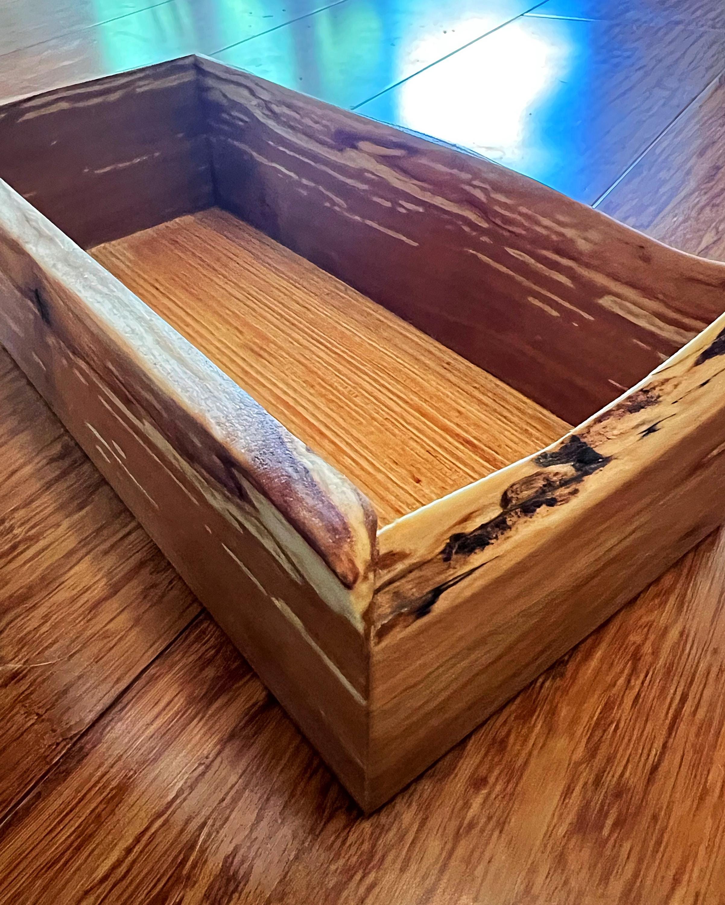 Rustic Live-Edge Jewelry Tray | Apple Wood Ring Dish | Handmade Wooden Catchall for Keepsakes
