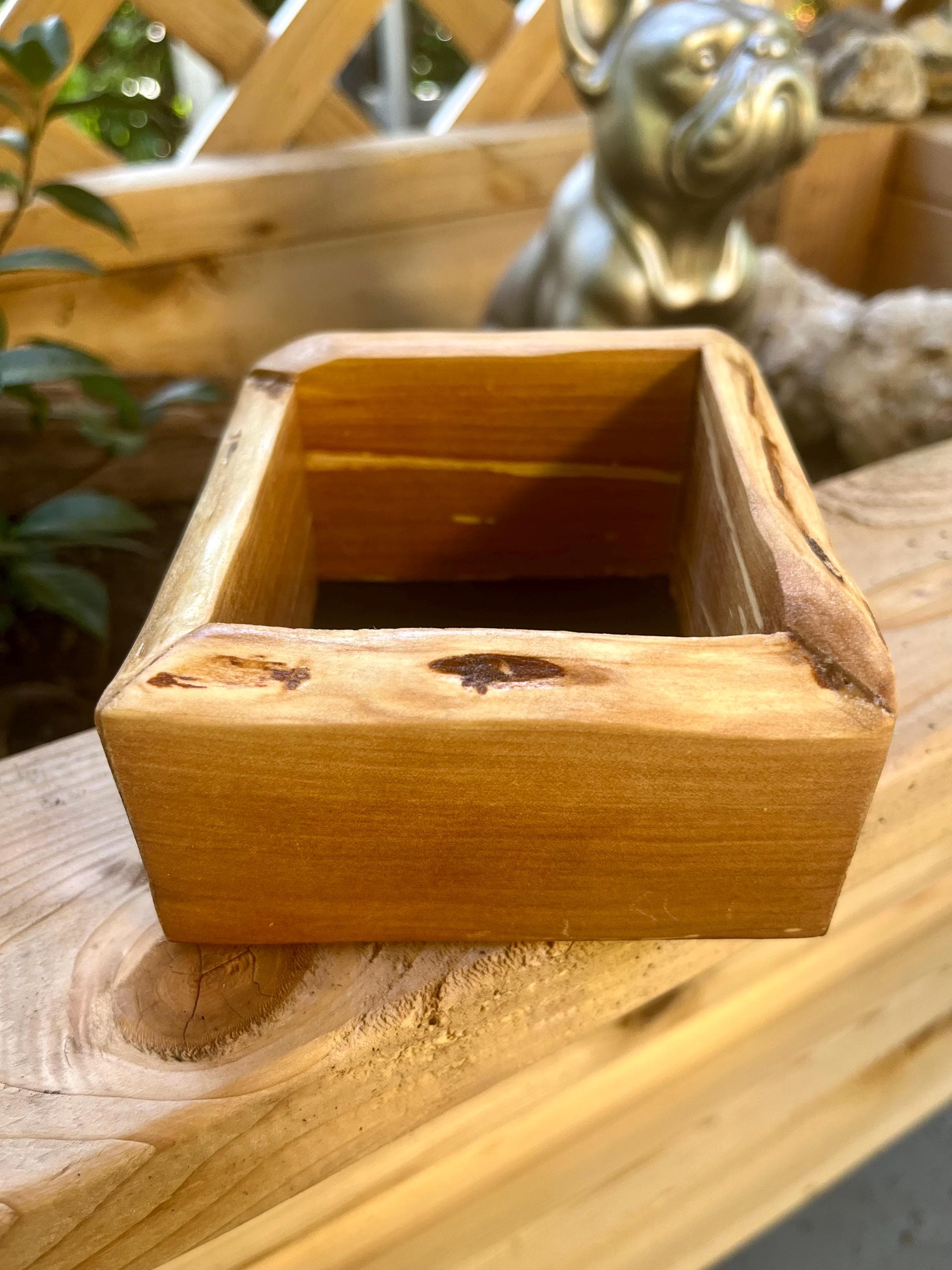 Handmade Apple Wood Keepsake Box | Live-Edge Ring Box