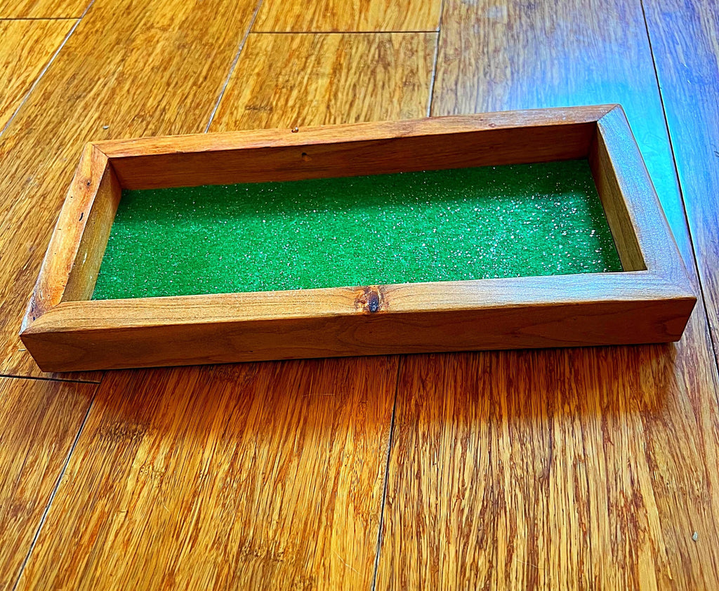 Purple Plum Wood Jewelry Tray | Handmade Wooden Ring Dish | Rustic Catchall with Felt Lining