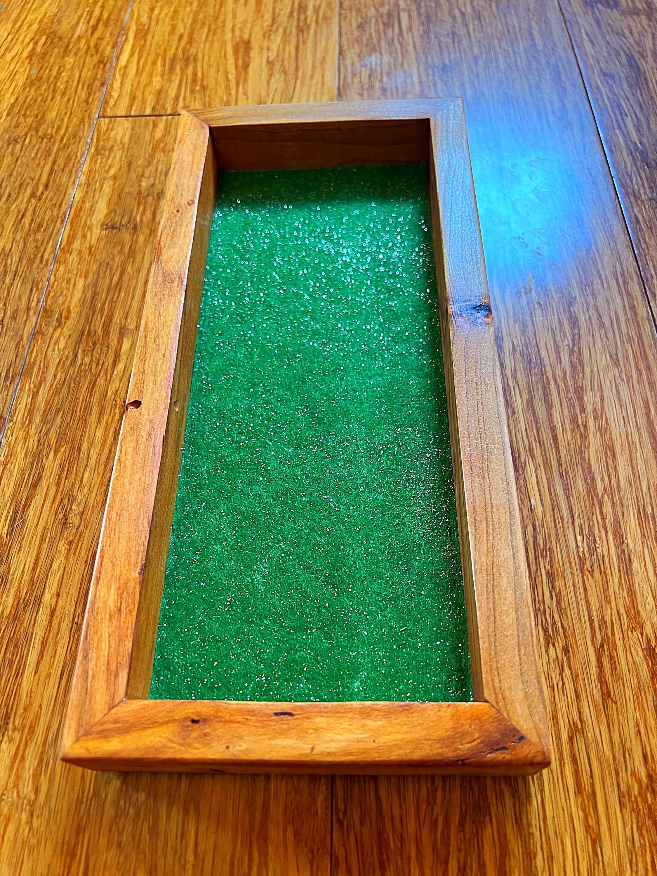 Purple Plum Wood Jewelry Tray | Handmade Wooden Ring Dish | Rustic Catchall with Felt Lining