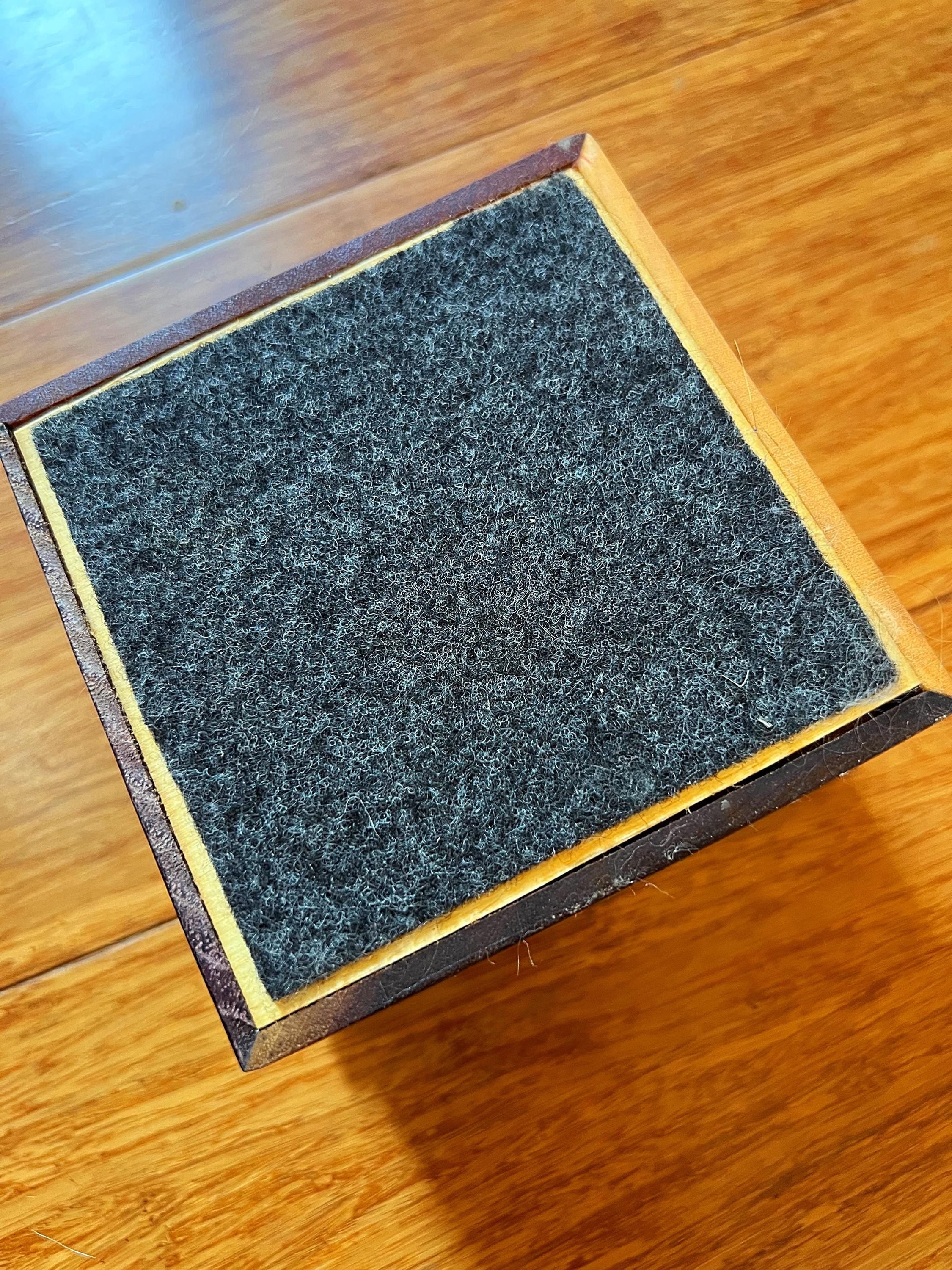 Handcrafted 5-Wood Keepsake Box: White Sparkle Felt Lined, Tung Oil Finish