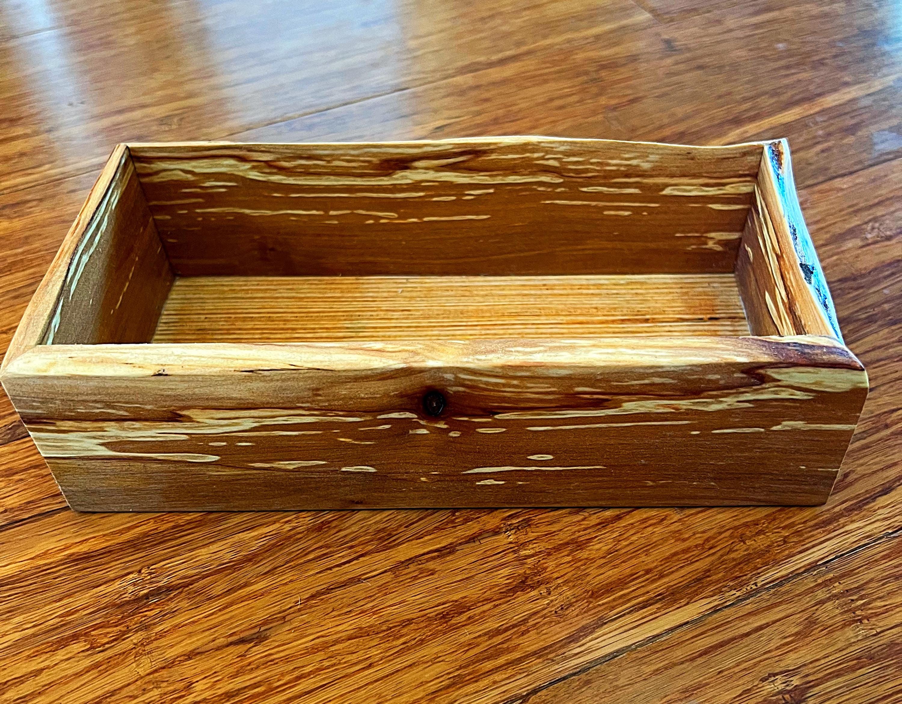 Rustic Live-Edge Jewelry Tray | Apple Wood Ring Dish | Handmade Wooden Catchall for Keepsakes