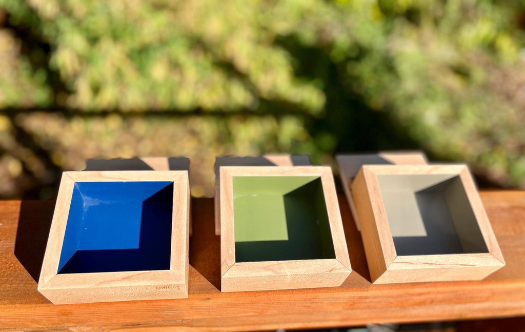 Handmade Maple Storage Boxes Set: Rustic Walnut Pulls, Oregon Wood Decor