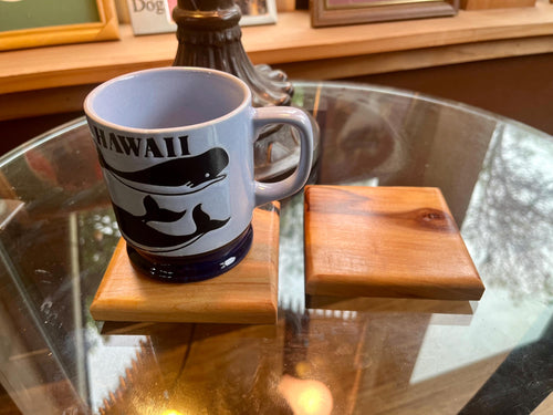 Apple Wood Coasters: Oregon Grown, Felt Backed, Set of 6