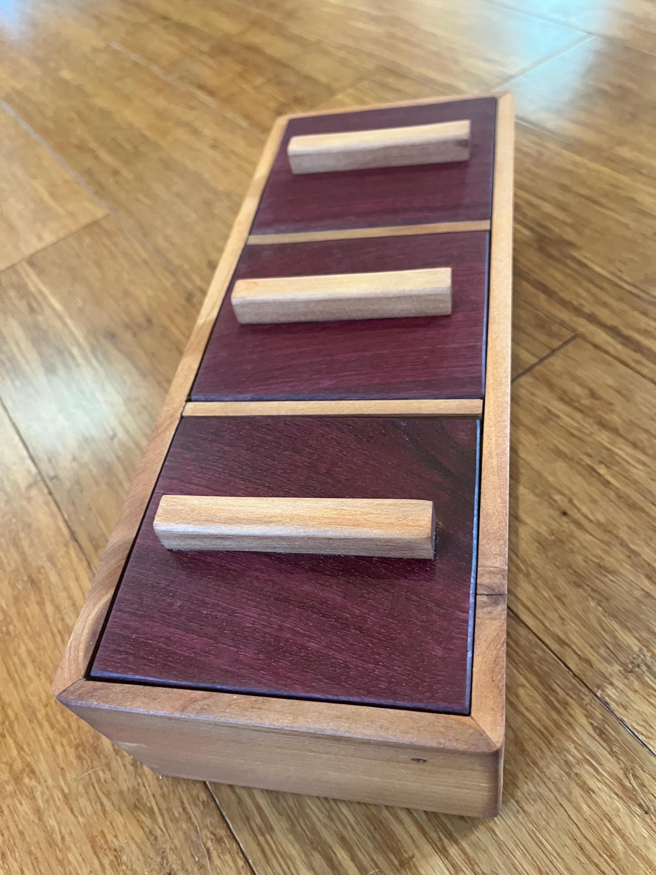 Reclaimed Cherry & Purpleheart Box | Handmade Jewelry Storage, Desk Organizer