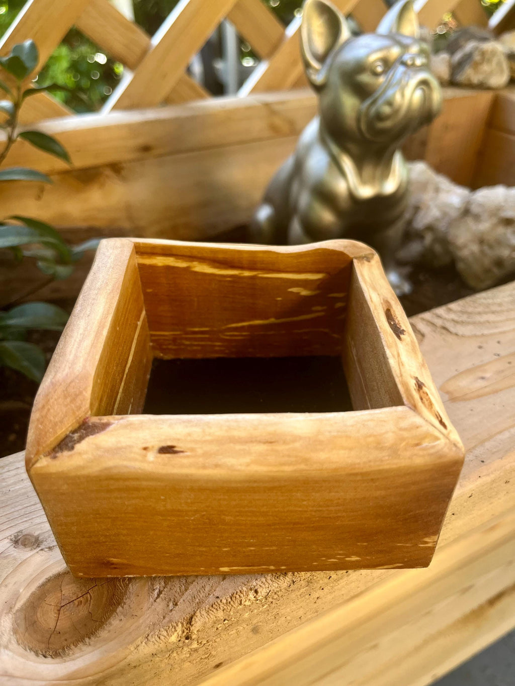 Handmade Apple Wood Keepsake Box | Live-Edge Ring Box
