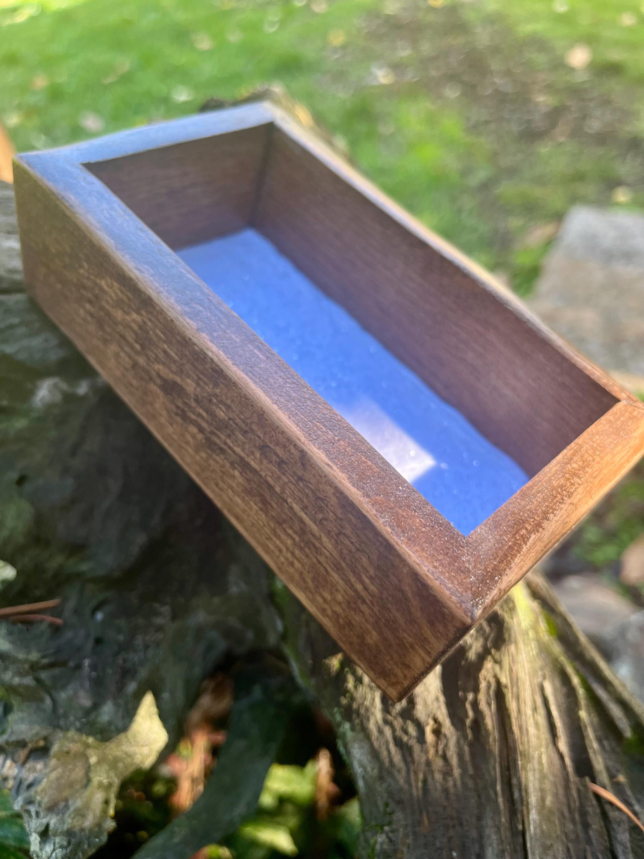 Handmade Purple Plum Wood Ring Tray | Live-Edge Trinket Dish