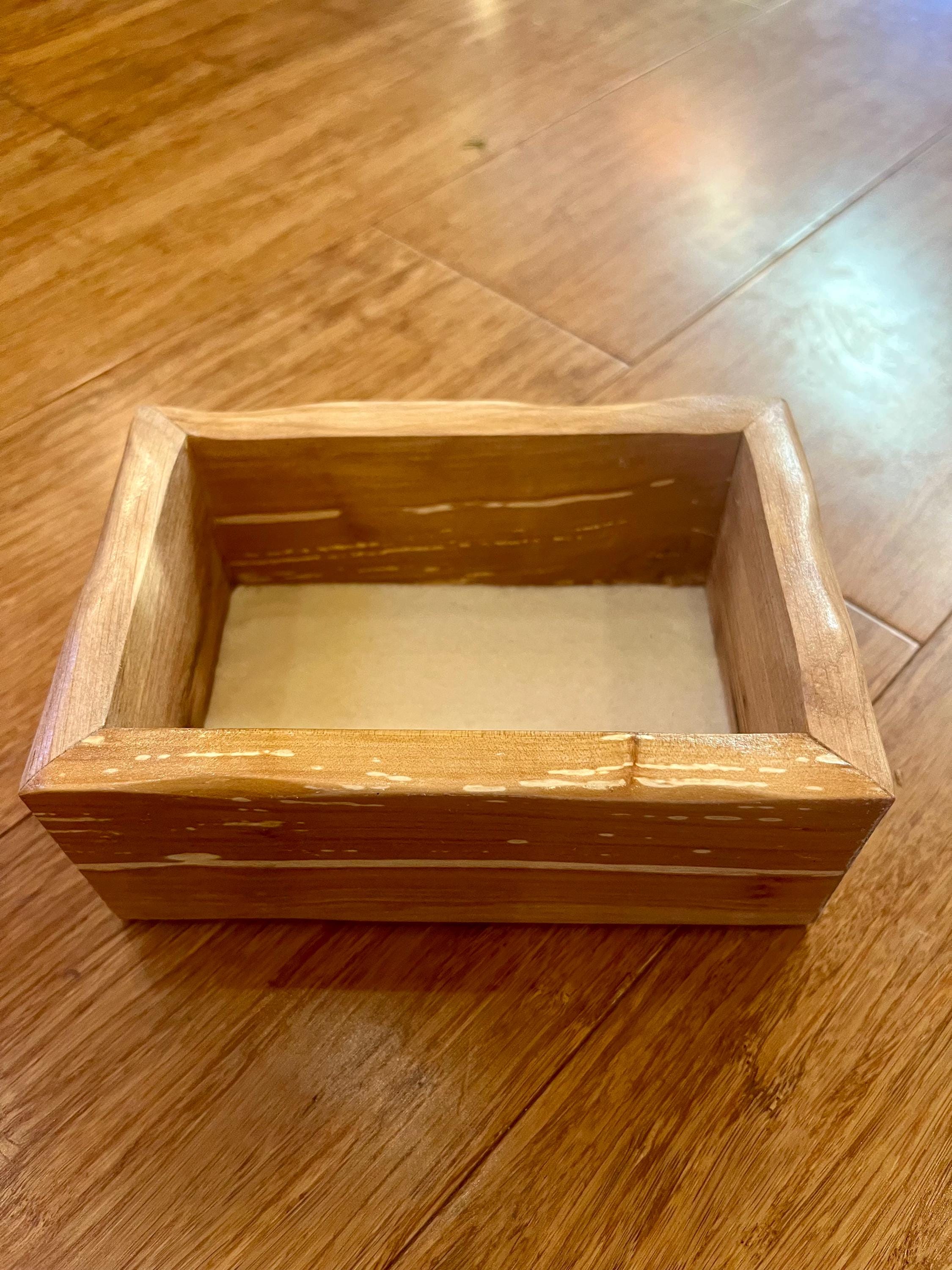 Handmade Apple Wood Keepsake Box | Live-Edge Ring Box