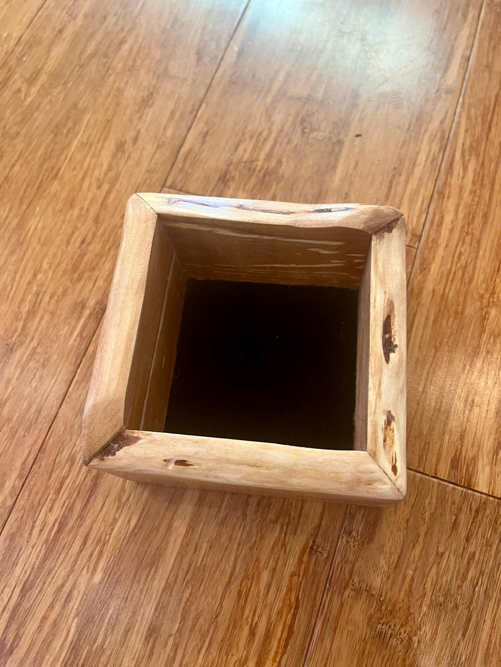 Handmade Apple Wood Keepsake Box | Live-Edge Ring Box