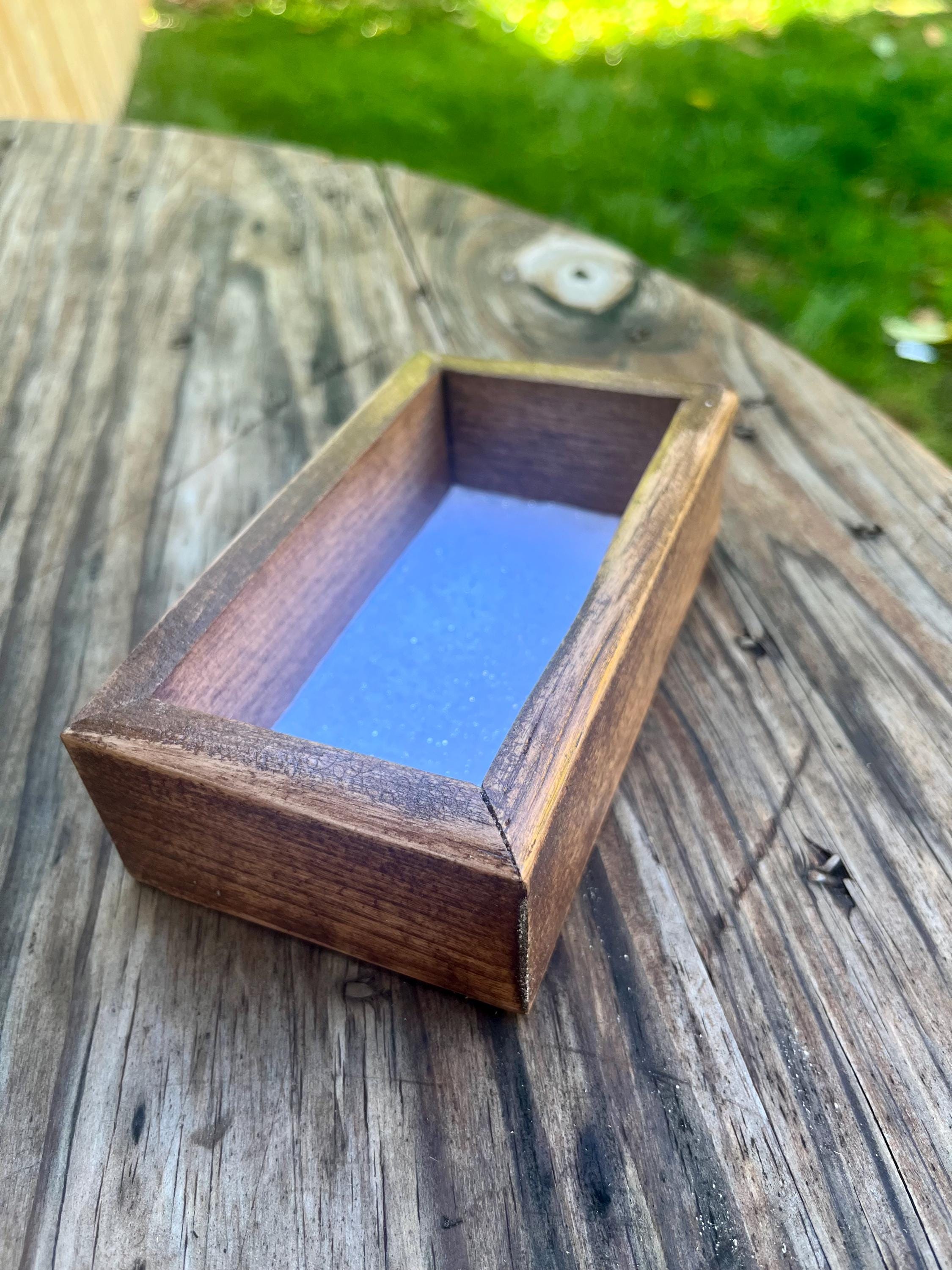 Handmade Purple Plum Wood Ring Tray | Live-Edge Trinket Dish