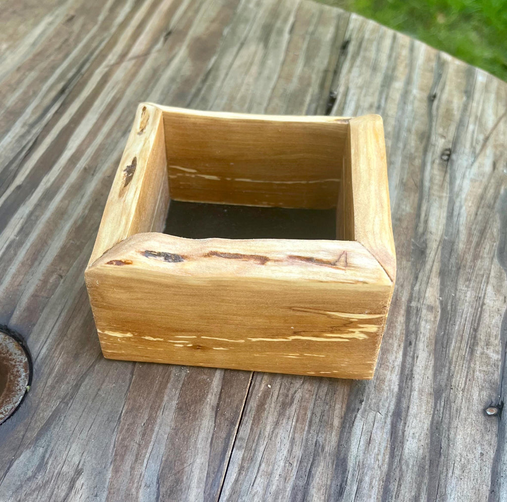 Handmade Apple Wood Keepsake Box | Live-Edge Ring Box
