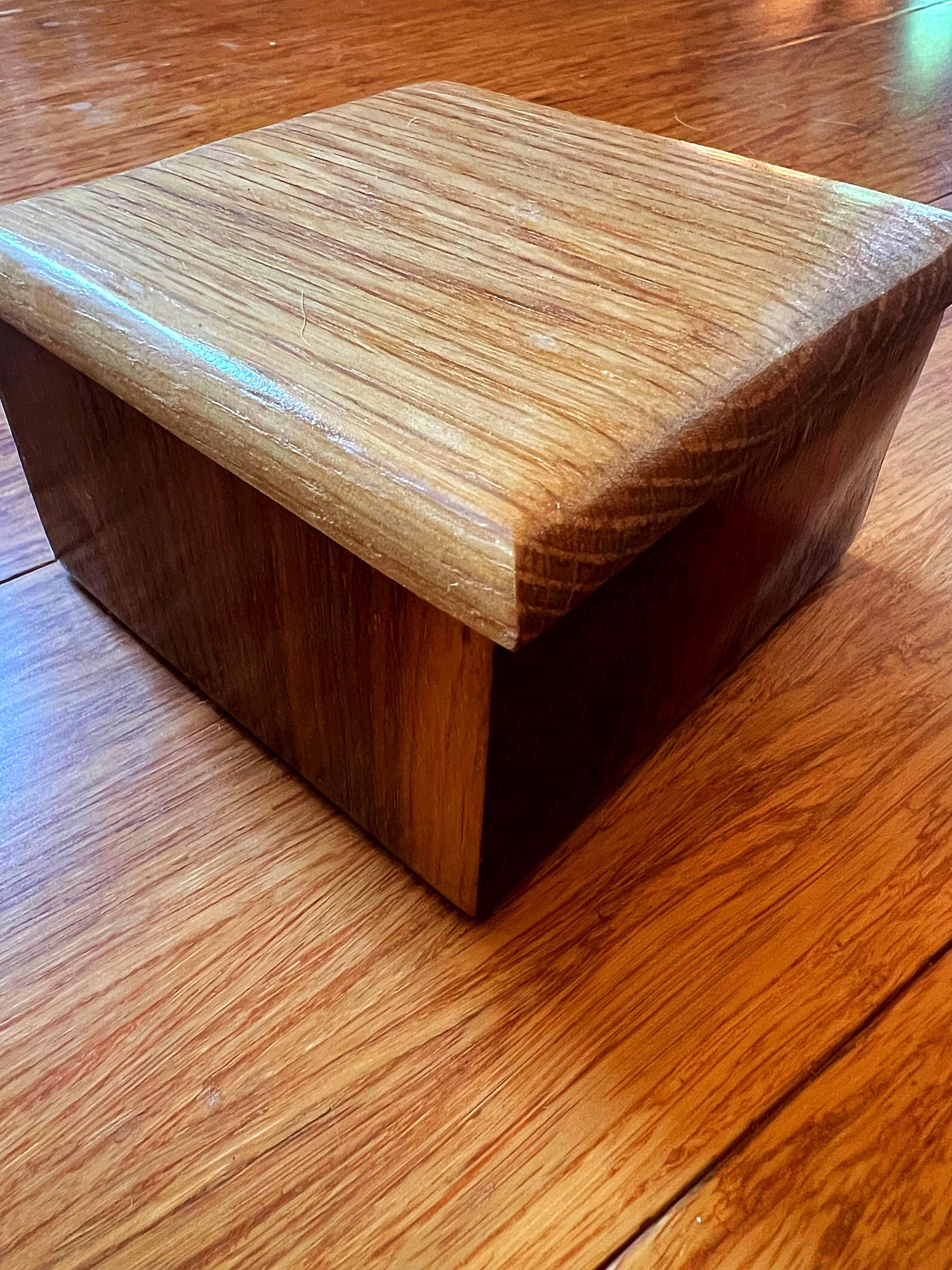 Handcrafted 5-Wood Keepsake Box: White Sparkle Felt Lined, Tung Oil Finish