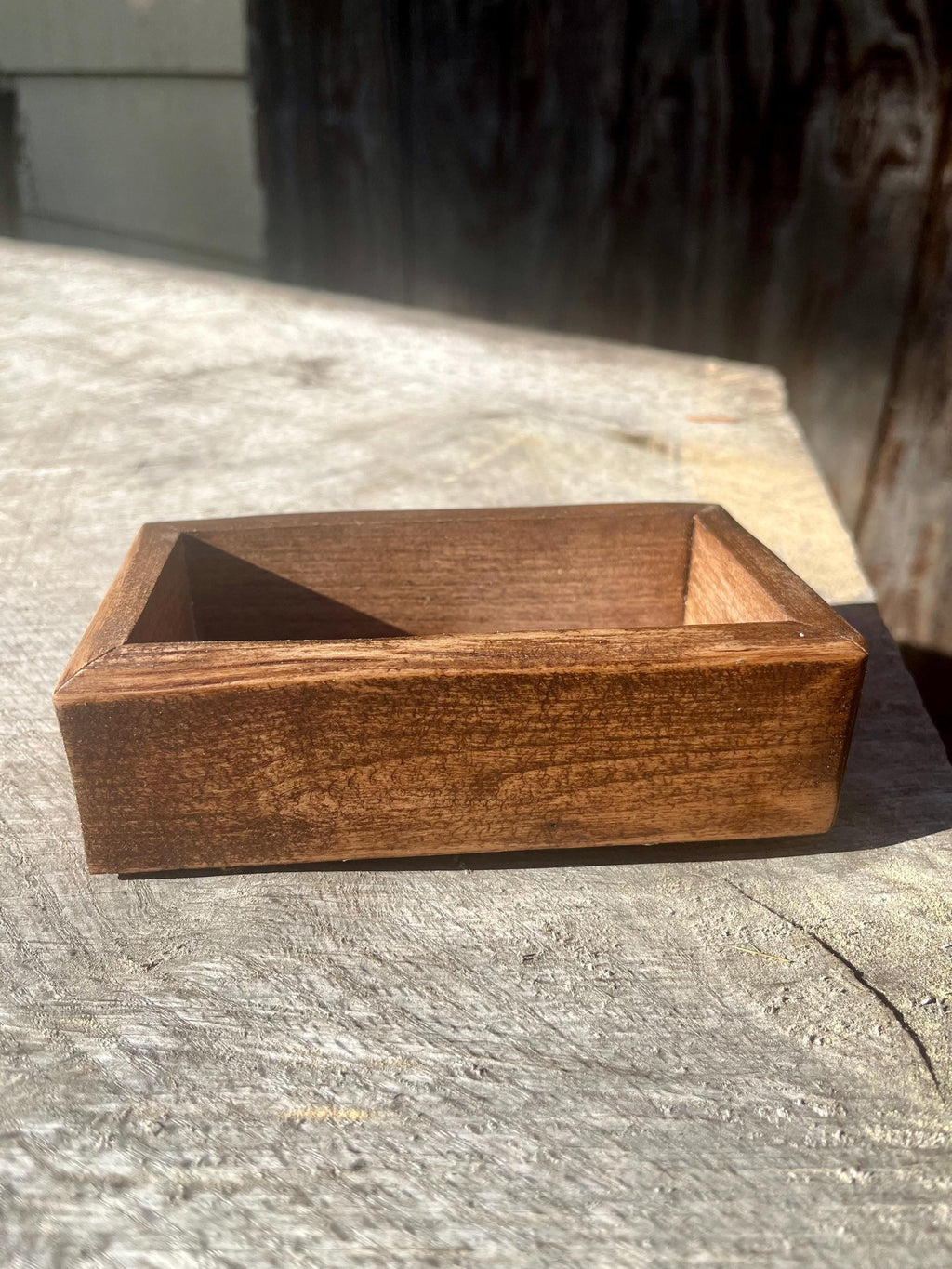 Handmade Purple Plum Wood Ring Tray | Live-Edge Trinket Dish
