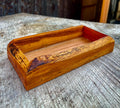 Live-Edge Yellow Plum Wood Jewelry Tray: Handmade Tung Oil Finish