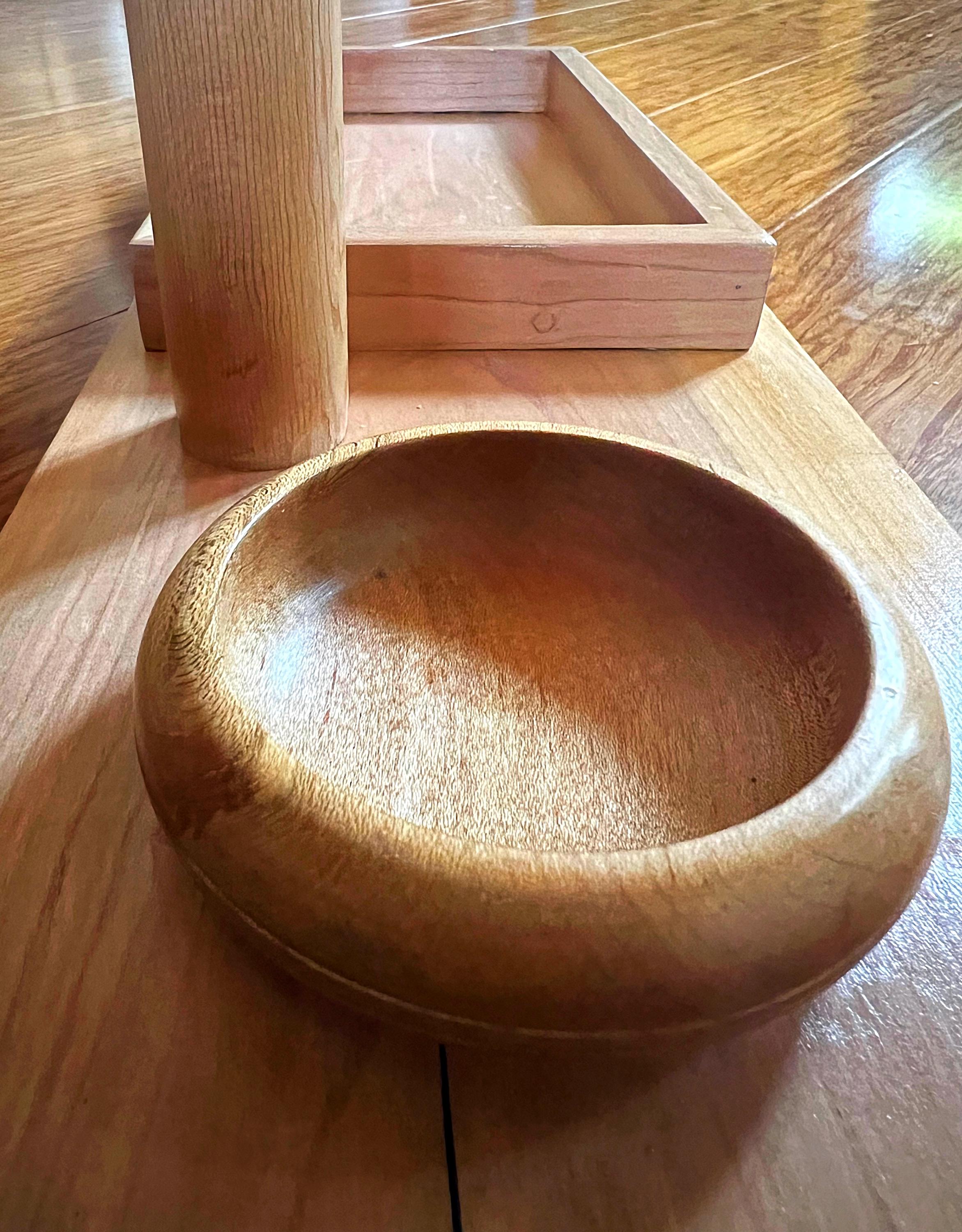 Headphone stand with change holder and cell phone charging station