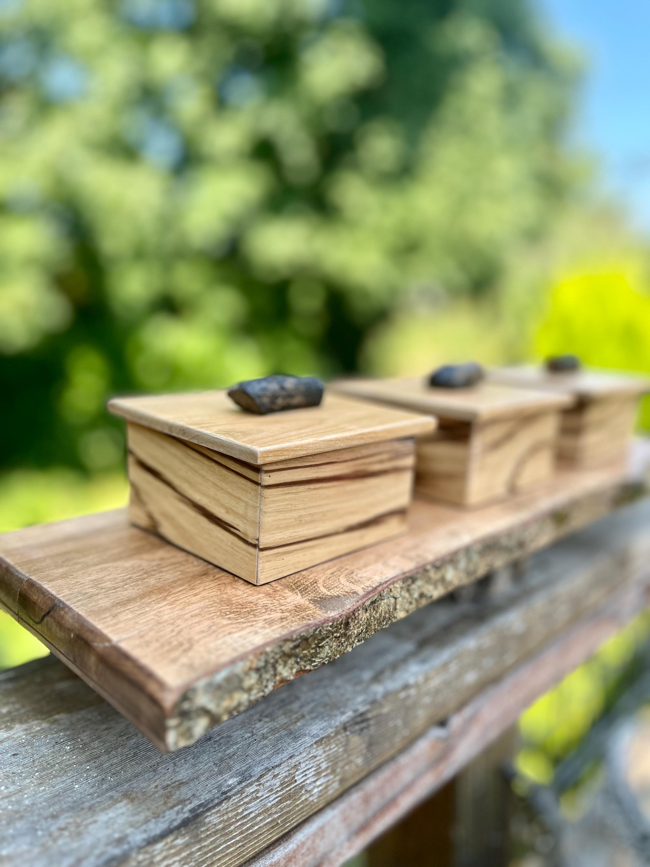 Handmade Zebrawood Box Set: Apple Wood Lids, Oregon Ash Tray