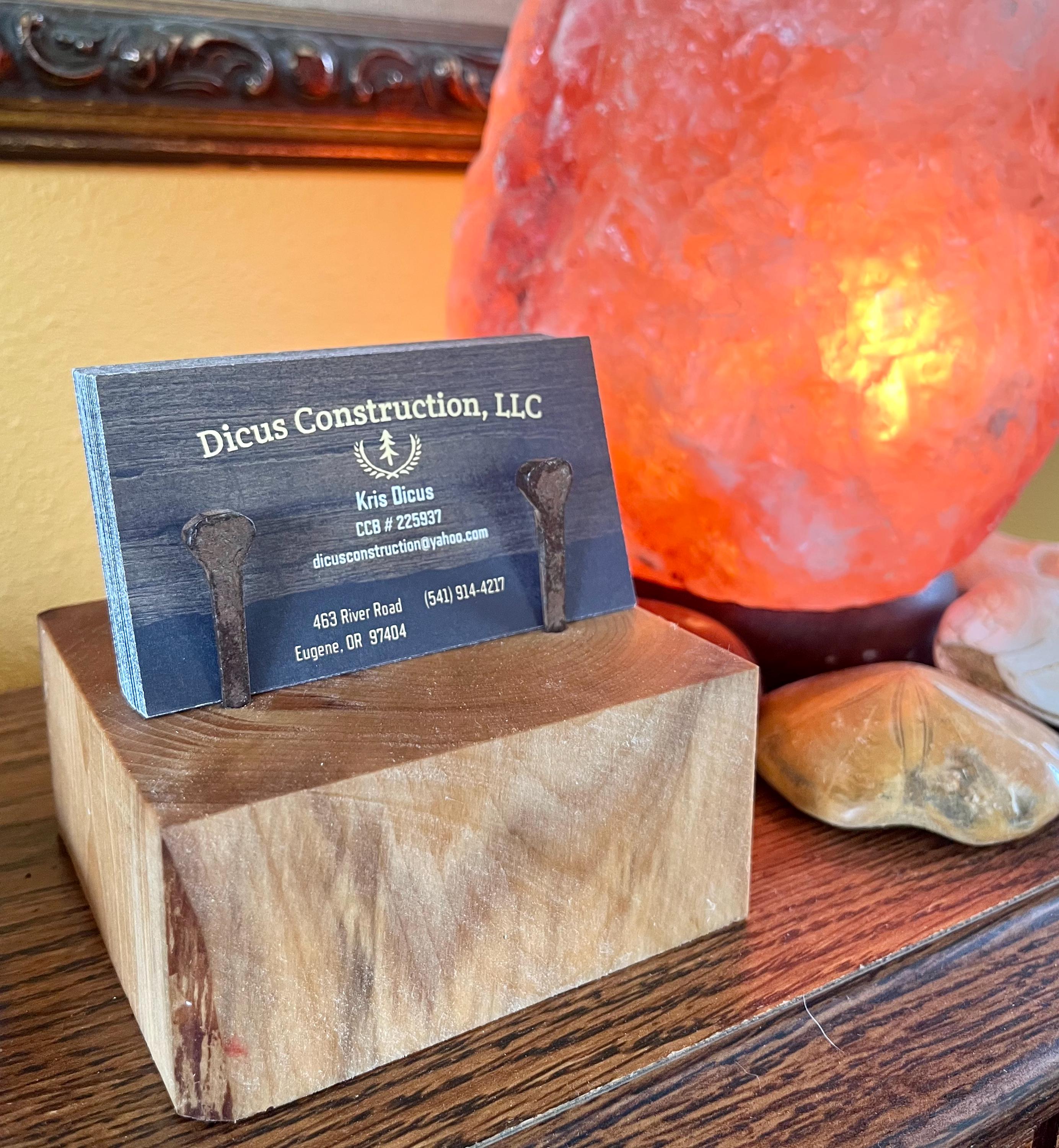 Handmade Gingko Wood Business Card Holder: Rustic Desk Decor