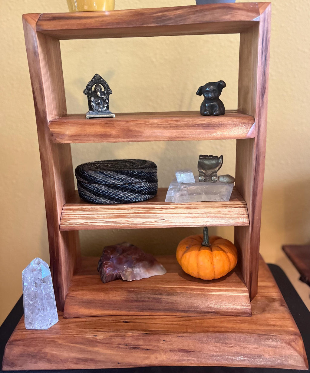 Live-Edge Alder Wood Shelf | Handmade Rustic Desk or Wall Decor