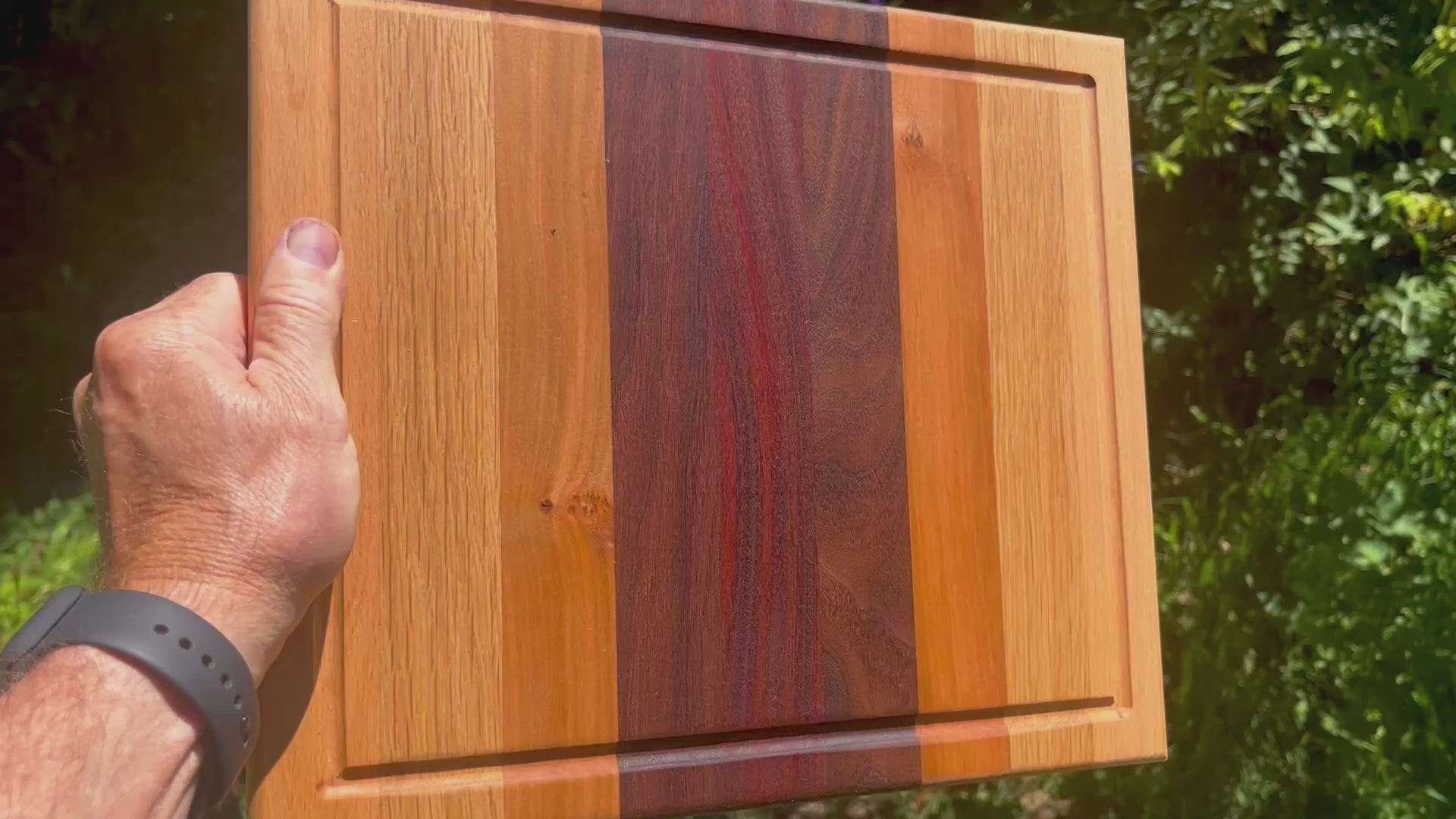 Handmade Face Grain Cutting Board – Walnut, Oak & Cherry | Locally Grown Gifts