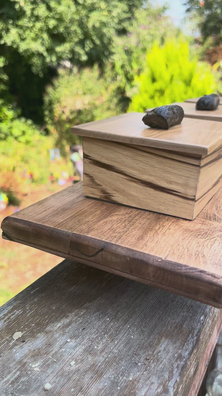 Handmade Zebrawood Box Set: Apple Wood Lids, Oregon Ash Tray