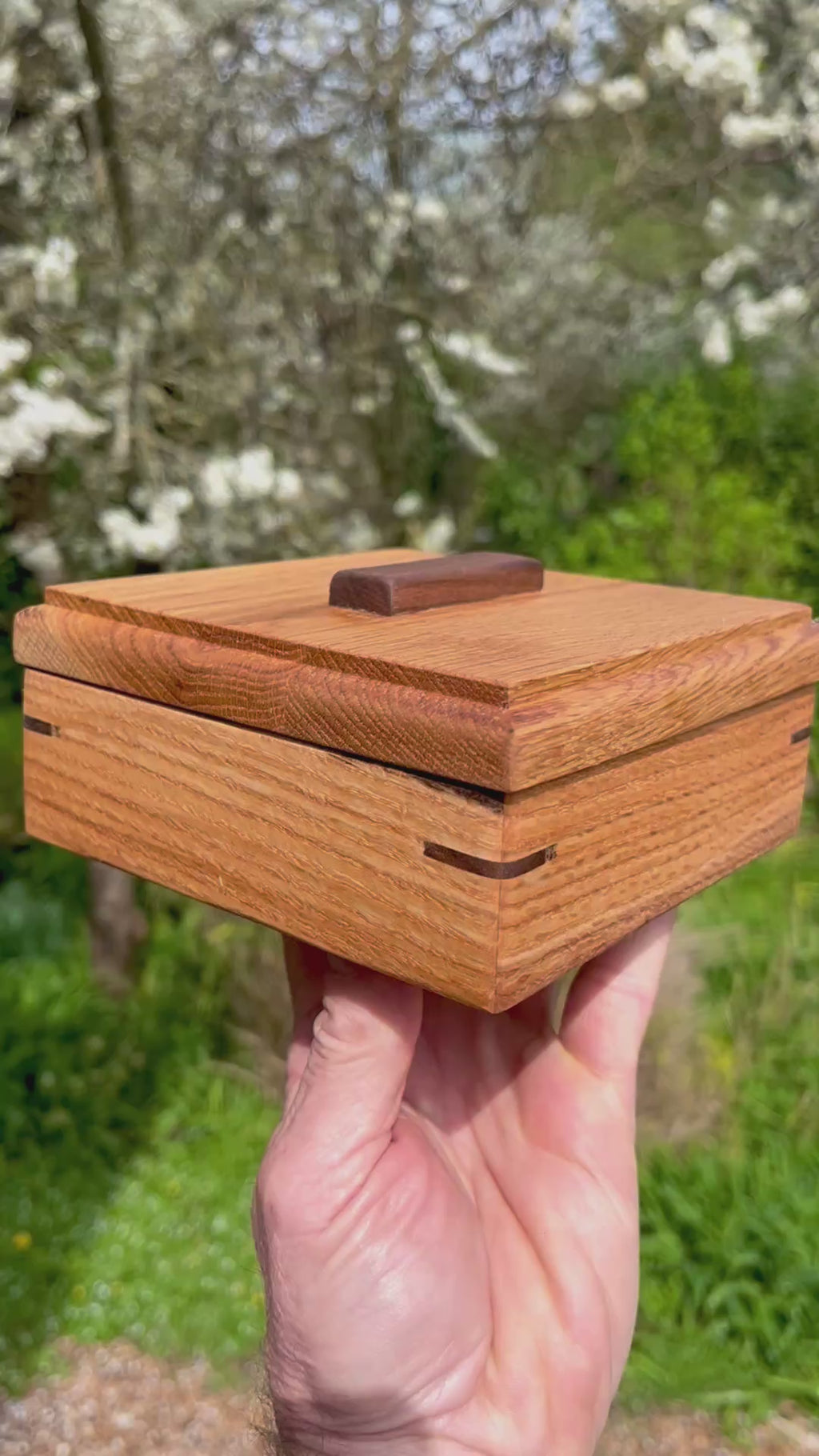 Custom Wooden Ring Box Set – Matching Oak & Walnut Wedding Ring Boxes, Handmade Keepsake Boxes