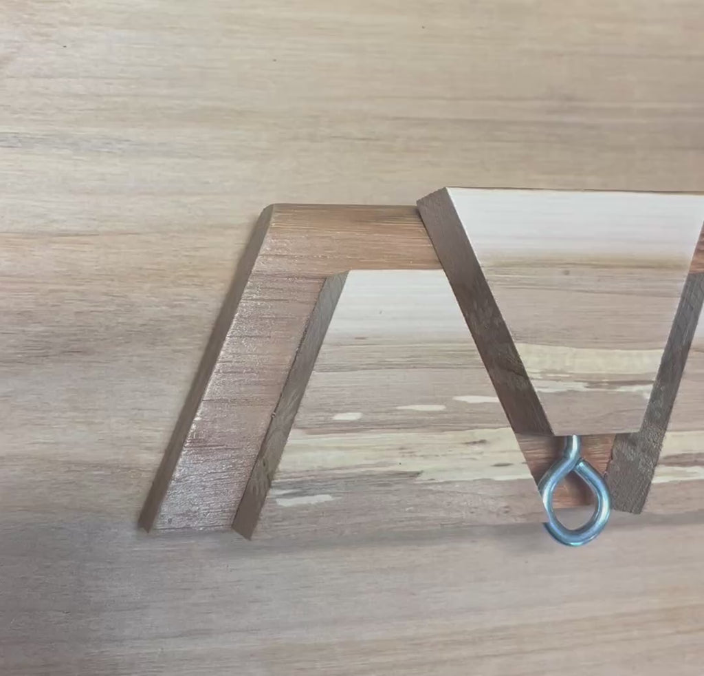 Hidden Hook Wall Rack – Live Edge Plum & Cherry Coat & Key Organizer