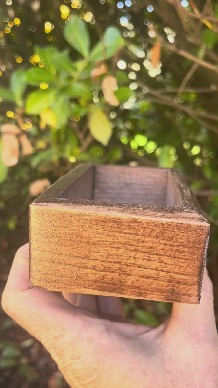 Handmade Purple Plum Wood Ring Tray | Live-Edge Trinket Dish